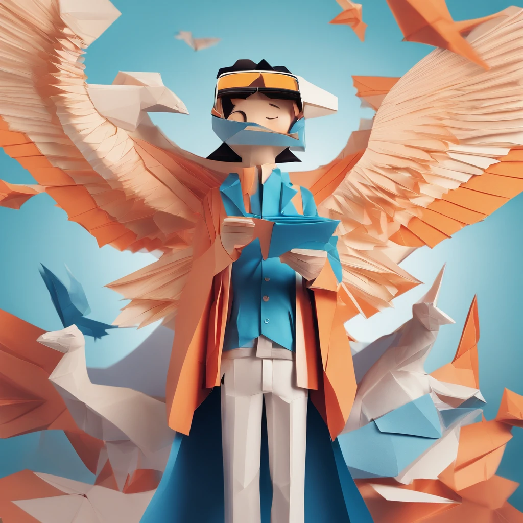 Best quality,Boy wearing VR glasses,Control the drone to fly,Draw cartoon images through AR,Record beautiful moments with your camera。 ,glimmering, , 2D, flat, Adorable, Vintage, Art on cracked paper, fairytale-like, Detailed illustration of the storybook, Cinematic, hyper HD, detaile, Beautiful details, mistic, Luminism, Vibrant colors,