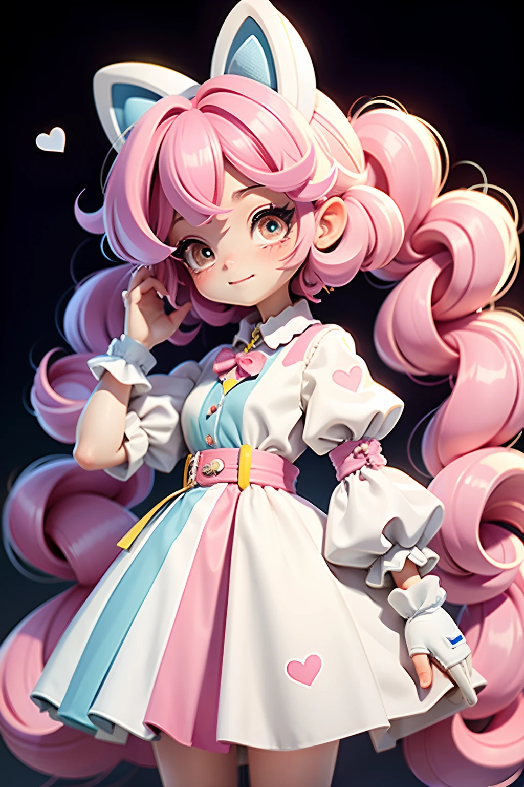 1GIRL, insane girl in long pink hair, crown, princess bubblegum style, finely detailed, (best quality), (intricate details), cute style, loli, jester style, multicolored, ((long pink messiest hair in pigtails)), best quality, ((long sleeve shirt and shorts)), ((red and white clothes)), ((jester style clothes)), ((thigh high socks)), ((round eyes)), ((has jester makeup)), beautiful face, happy, cute face, pinup, perfect face, simple background portrait, clowh hear cards, bubble gums