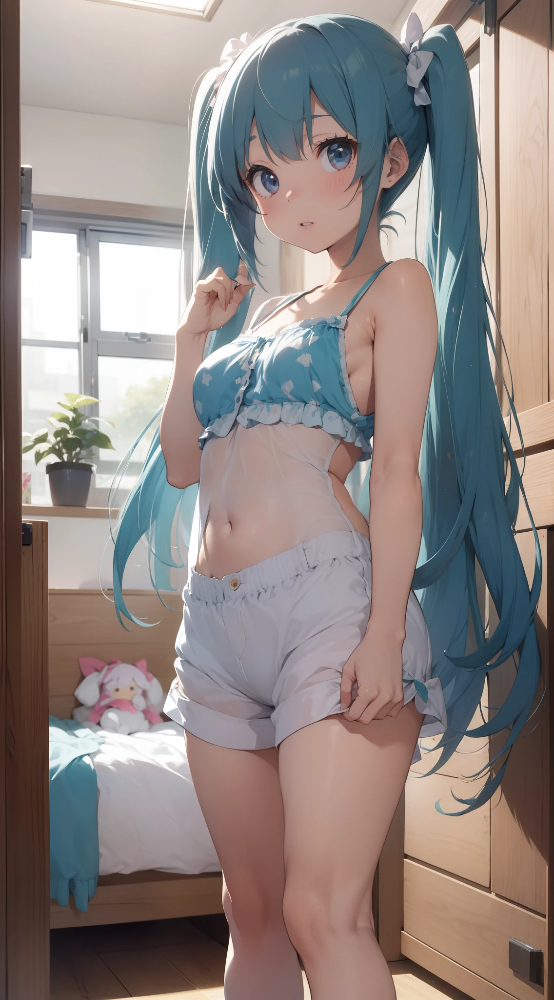 miku hatsune、Soio、half-pants