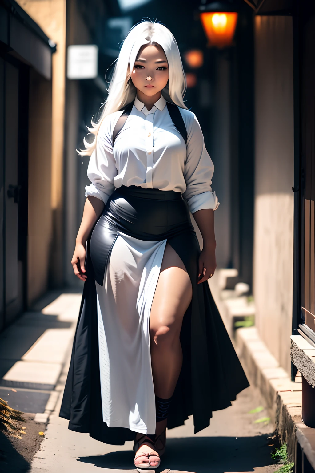 1girl, lamia, scales, white shirt, full body, Original Character, Volumetric Lighting, Best Shadows, Shallow Depth of Field, Stunningly Beautiful Girl, Petite, Delicate Beautiful Attractive Face