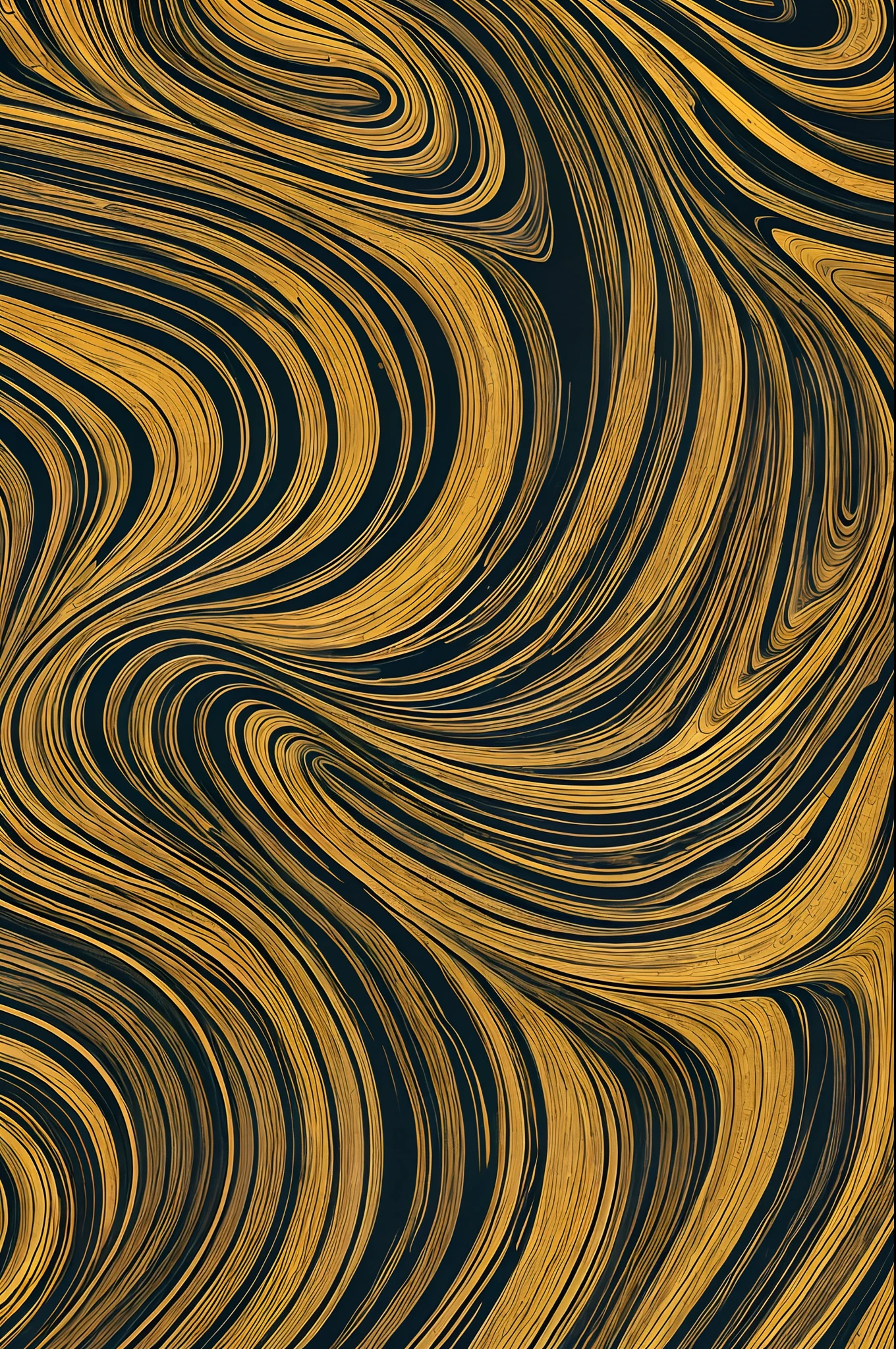 gold lines create a unique marbled pattern on a black background --auto --s2