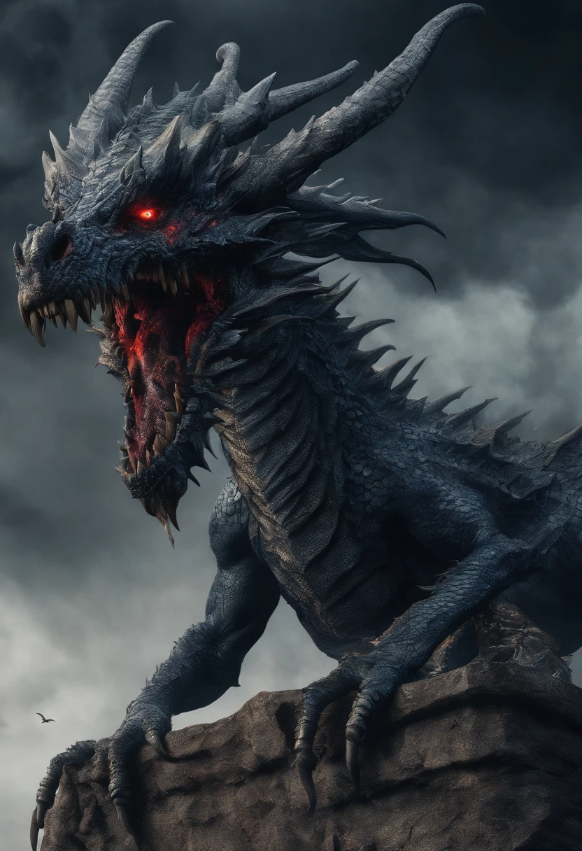 Create a dark dragon