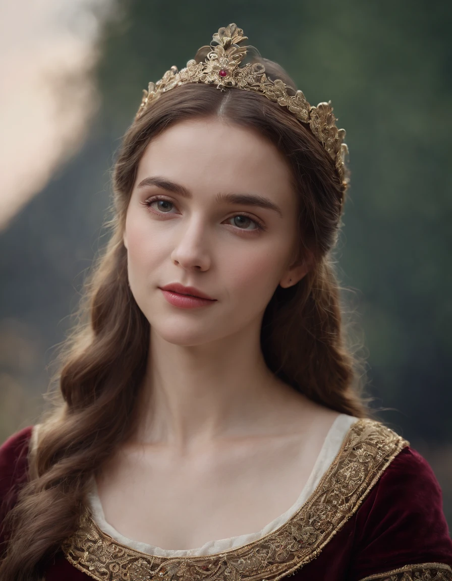 European and American court jewelry necklace, Medieval vintage fashion, HD 9:16 long-haired girls, deep dark background。