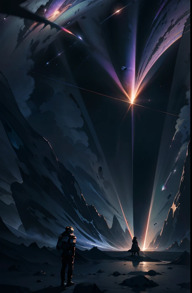 astronaut in space,The background is a black hole, is being drawn into a blackhole, Interstellar black hole, interstellar infinity portal, luminous black hole portal, Get out of the black hole, Black holes in space, Black hole event horizon, black hole time portal, portal in space, majestic interstellar portal, A black hole with a sucking cloth, black hole