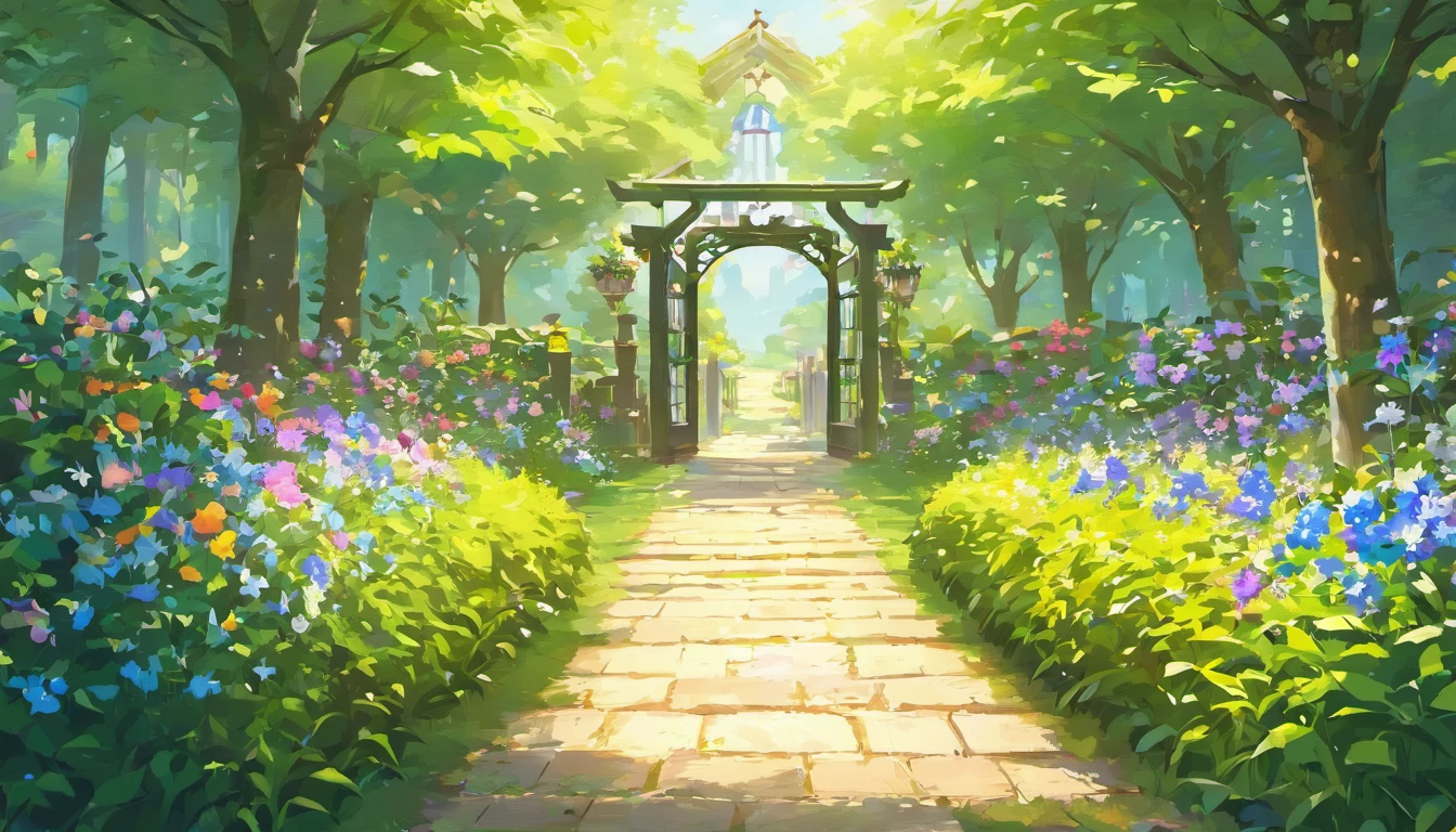(best quality,4k,8k,highres,masterpiece:1.2),ultra-detailed,(realistic,photorealistic,photo-realistic:1.37),English garden in summer,fence,beautiful shadows,flowers,butterflies,impeccable masterpiece,serene atmosphere,vibrant colors,breathtaking landscape,hints of sunlight,peaceful ambiance,lush greenery,whispering breeze,spectacular scenery,meticulous attention to detail,romantic setting,splendid floral arrangement,majestic butterfly wings,fascinating interplay of light and shadow,tranquil garden path,meticulously crafted fence,ethereal beauty,dream-like atmosphere,captivating garden blooms,harmonious composition,enchanted garden,serene escape,natural elements at their finest,magical realm,inviting tranquility.