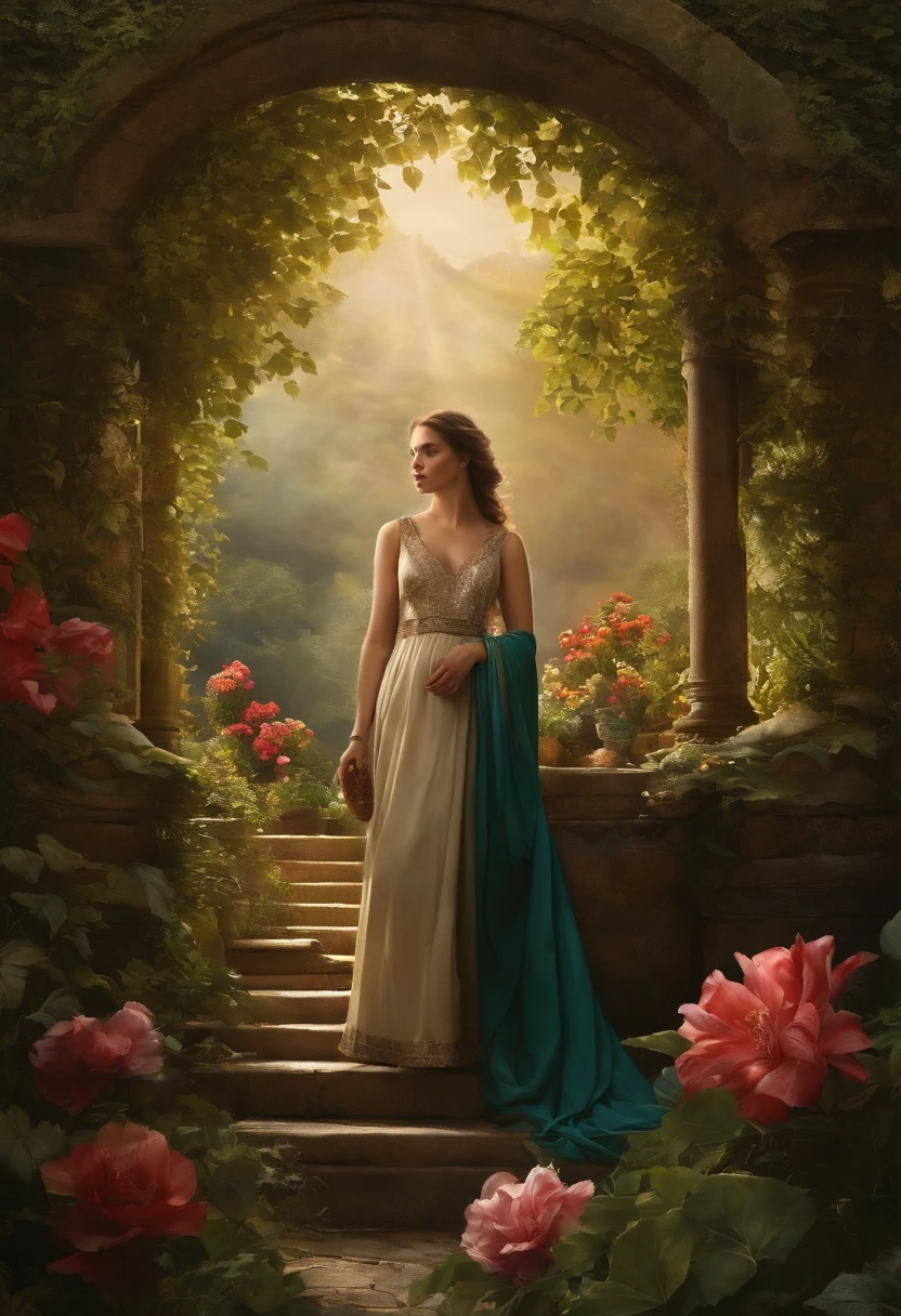 In a world in turmoil due to human disobedience, a vivid picture emerges from a passage in the Bible. This masterpiece depicts the following elements:
An ancient garden scene, exuding tranquility and beauty.
Detailed and captivating eyes, reflecting both sadness and hope. Exquisite lips, subtly conveying a mix of determination and vulnerability.
Multiple figures, including both men and women, gardeners toiling amidst the chaos. Their disheveled appearance showcases their struggle against the consequences of their actions.
The lush greenery and vibrant flowers create a contrasting backdrop, emphasizing the stark contrast between the once idyllic paradise and the current state of turmoil.
The lighting, soft and dappled, filters through the dense foliage, casting both shadows and highlights on the characters and surroundings, adding depth and drama to the scene.
The medium for this artwork is reminiscent of a Renaissance painting. Richly pigmented oil colors and intricate brushwork bring life to the details, emphasizing the expressions and emotions of each character.
The realism of the painting showcases undeniable skill, with incredibly fine brushstrokes and detailed textures, seamlessly capturing the intricacies of nature and humanity.
The color palette leans towards warm earthy tones, amplifying the somber mood and emphasizing the human struggle depicted in the scene.
The overall quality of this artwork is of the highest standard, deserving the titles of best quality, 4k, 8k, high resolution, and masterpiece. The level of detail is beyond compare, achieving a photorealistic representation of the garden and its inhabitants.
By weaving these elements together, a powerful prompt emerges, inviting Stable Diffusion to generate an awe-inspiring image capturing the essence of this biblical passage.
