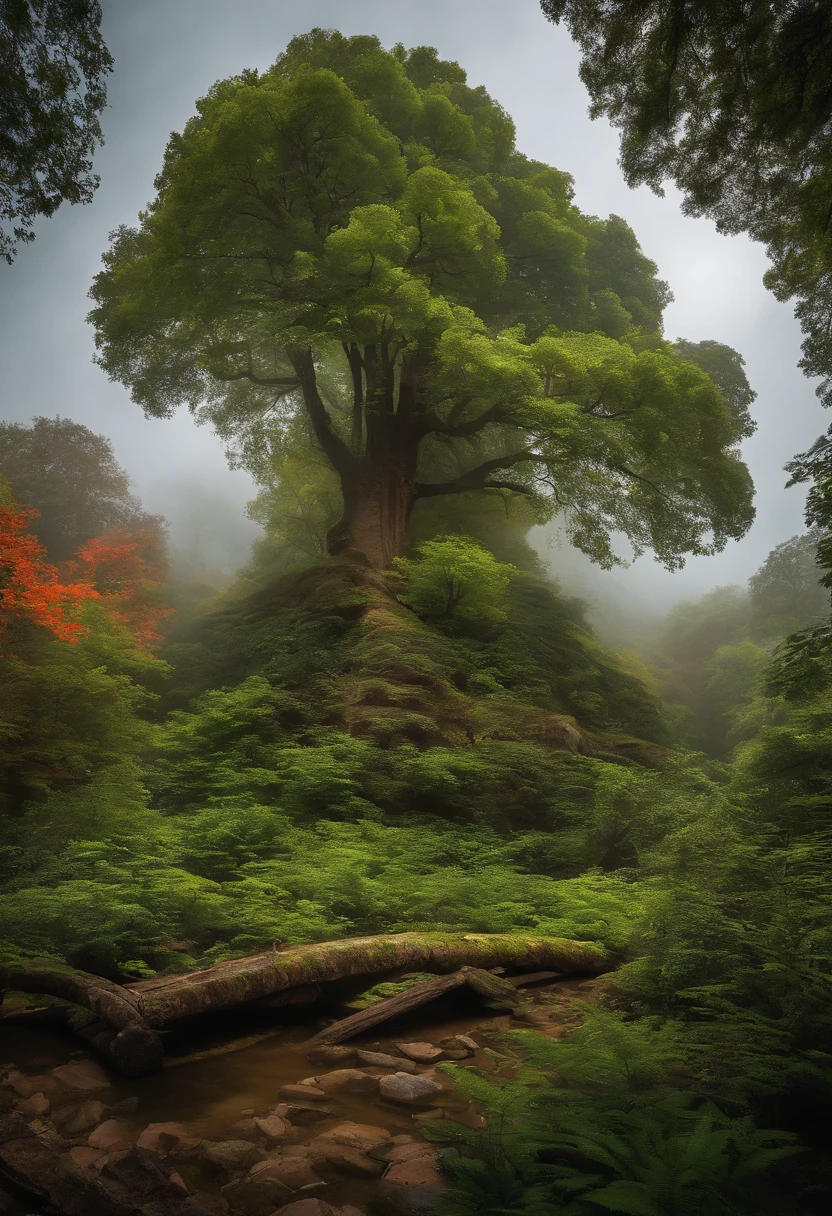 utopian philosophical forest island with a brick reserve