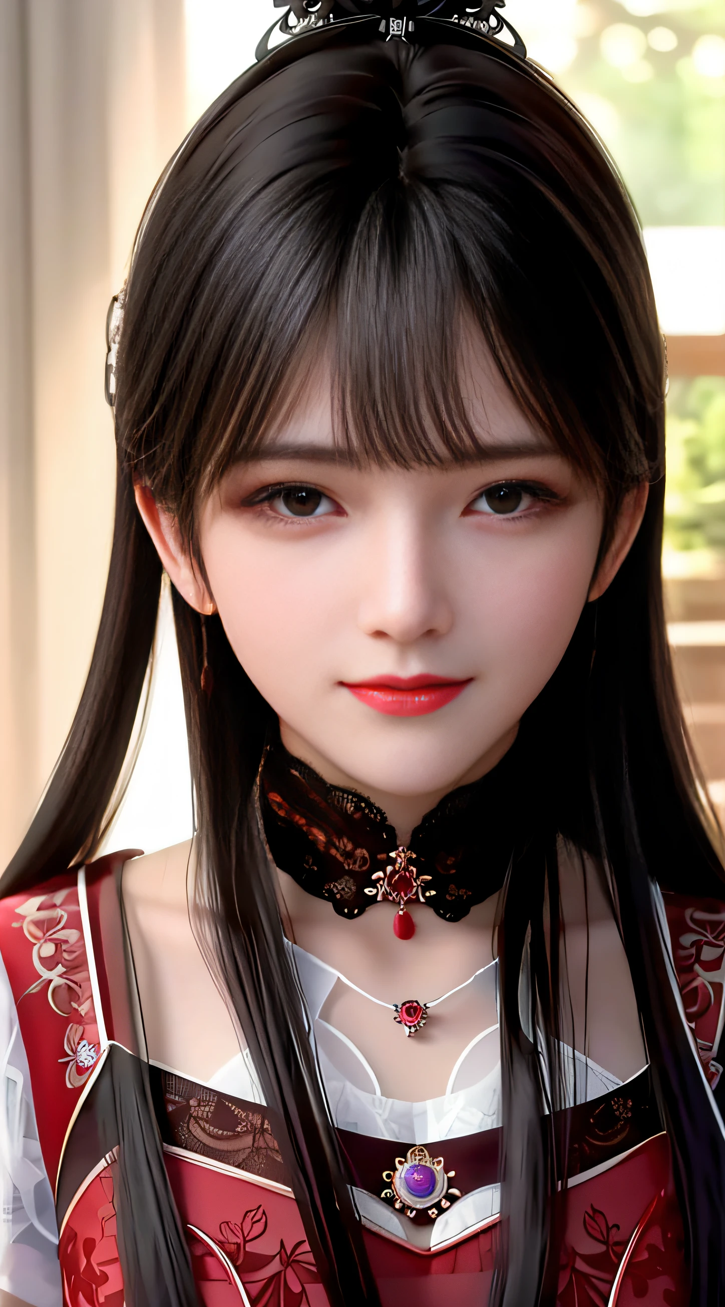 red colour，tmasterpiece，best qualityer，ultra - detailed，high detal，super detailing，high high quality，（8K:1.3），Glow skin，The face is shiny，Delicate skin texture，Yeon-beautiful face，（Natural skin texture:1.2），The eyes are delicate and moving，（Skin texture details:1.2）,The eyes are more textured，Skin details are polished to life，The skin has a noticeable glow，Showcase high-quality details。