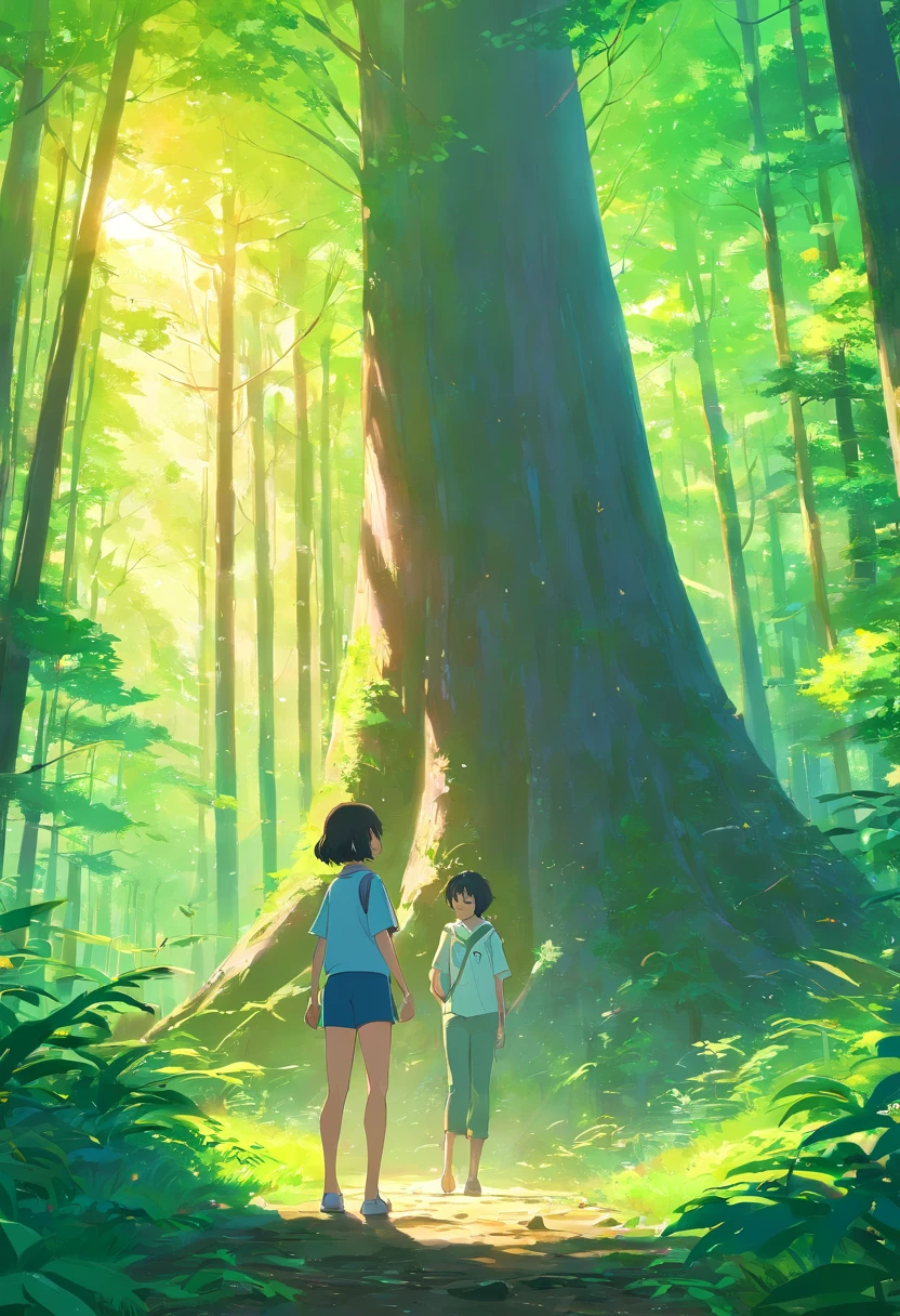 In the middle of the forest