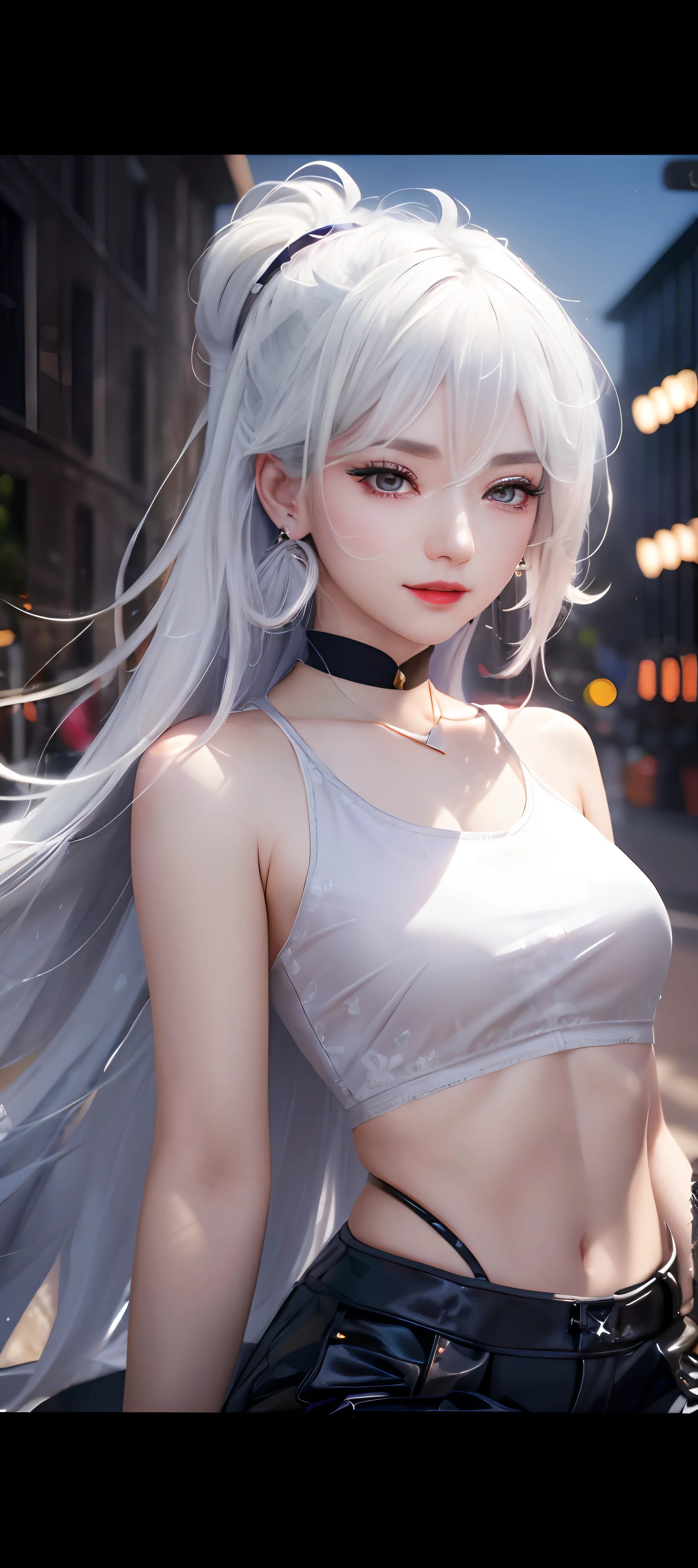 sitting on desk, aroused, necklace, earrings, full body, long white hair, white kimono, superb, ultra-high-definition, RAW photo, realism: 1.25), (bright lip gloss, long eyelashes, smooth face , bright skin, natural shadows, wide light, wide light, depth of field, strong colors, subtle caustics: 0.8), smile, (big tits), v6