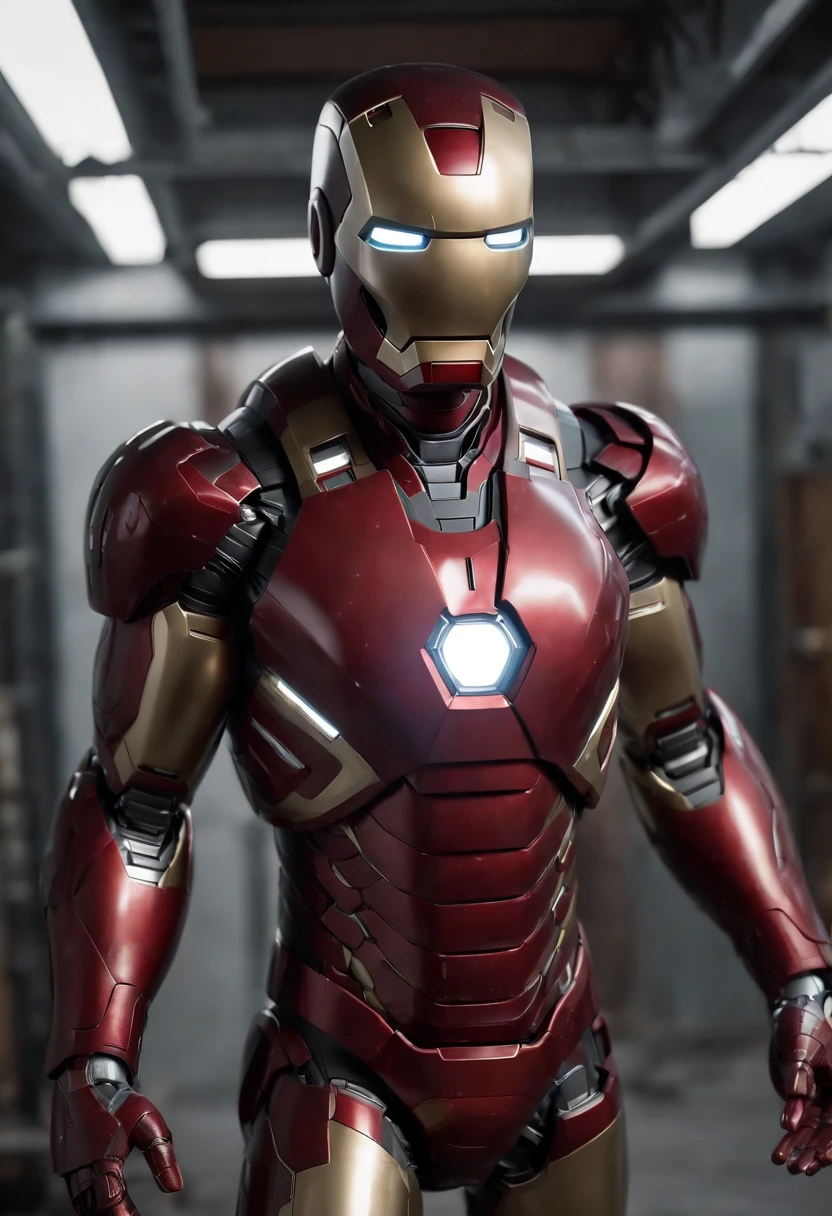 Marvel's grim portrait of Iron Man with intricate angular cybernetic implants inside a brutalist building, cocina futurista, cyberpunk, Foto premiada, Neon lights, cybernetic limb, cuerpo entero, Holding an empty plate, obra maestra, UHD, 32K, ultrarrealista, HQ 4K, Renderizado en Unreal Engine 4K HQ, Renderizado en Unreal Engine 4K HQ, Arte conceptual 4K e hiperrealismo, Renderizado 4K detallado, Ironman, ArtStation 4K, Renderizado 4K de alto detalle, Tendencias 4K en la sede de ArtStation, Extremadamente fotorrealista