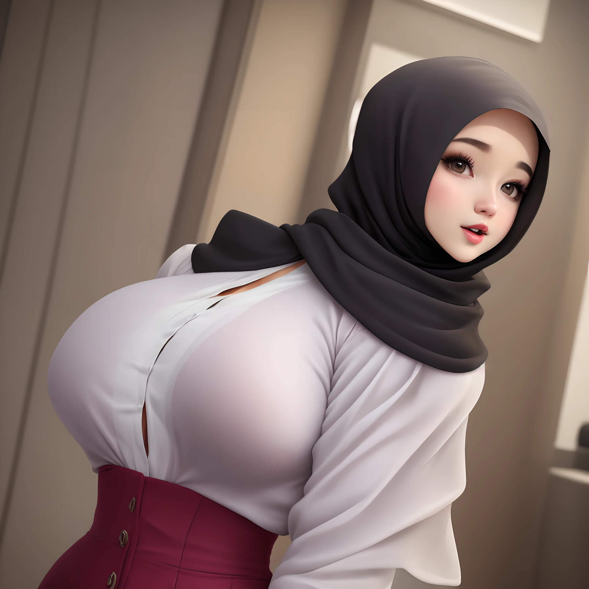 Busty hijab