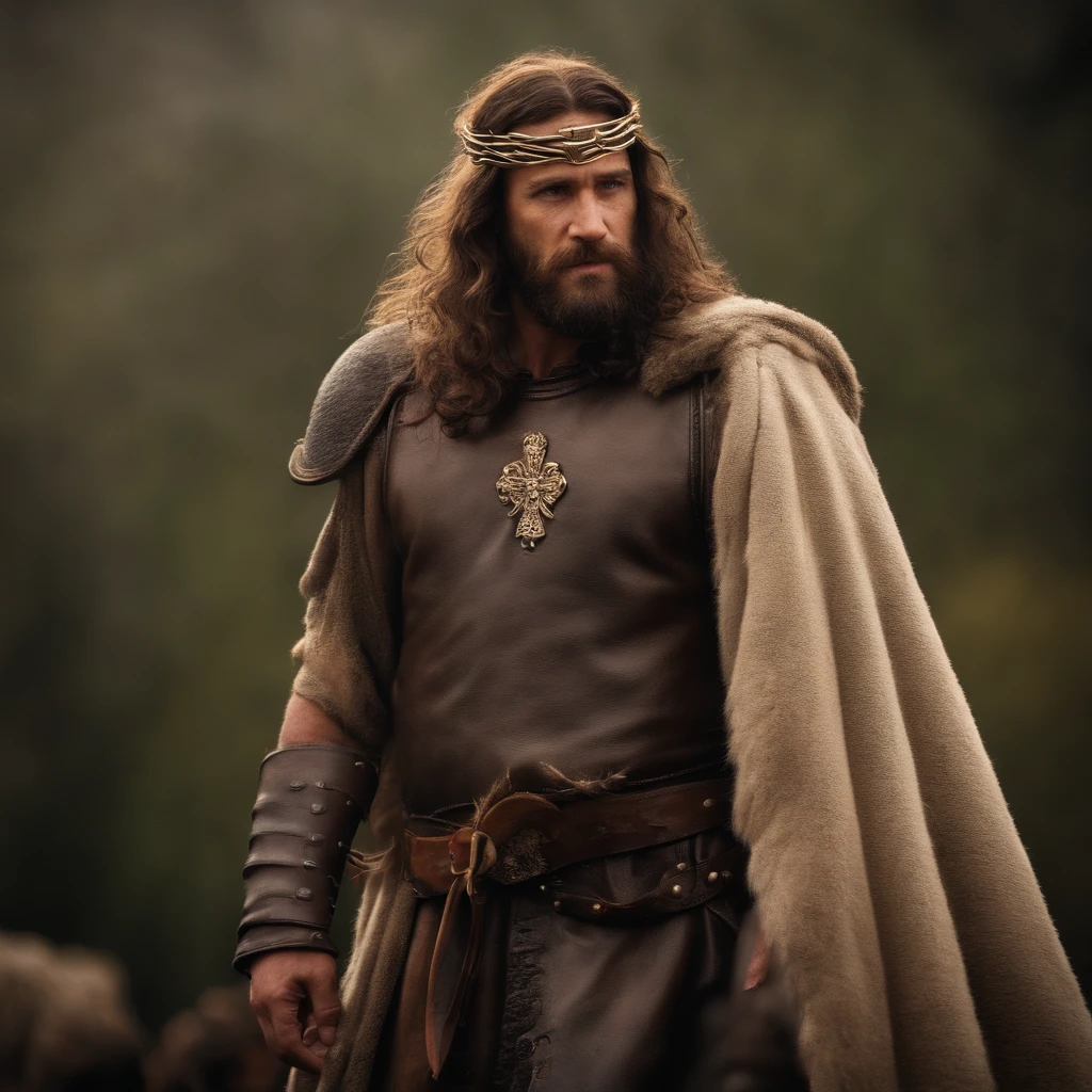 Por favor, create a high-definition image of king of kings lord of lords all powerful God Jesus Christ at war with satan and his demons inspiring environment, a legion of angels, Jesus radiates power and might.Make sure the image is detailed and suitable for large-format printing.