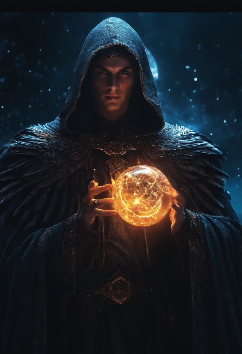 Cosmic Fallen Angel, glowing light eyes, Biomechanical, eerie, Creepy, nightmarish, Very bright colors, Light particles, with light glowing, Mshiv, wallpaper art, UHD wallpaper, Anakyr Skywalker, 15 years, Medieval clothes
