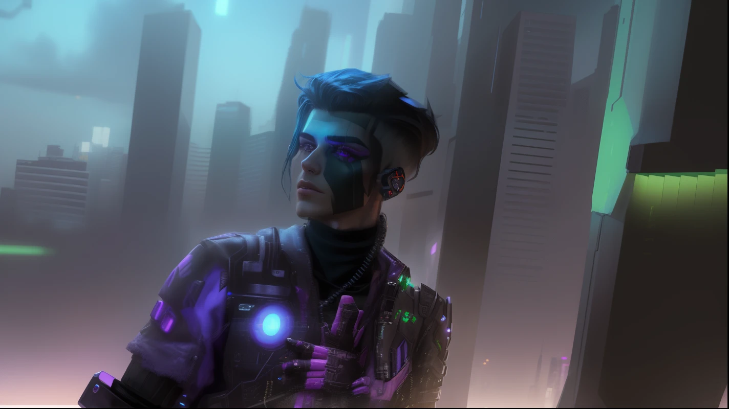 Changes background cyberpunk handsome boy, realistic face, 8k Ultra realistic