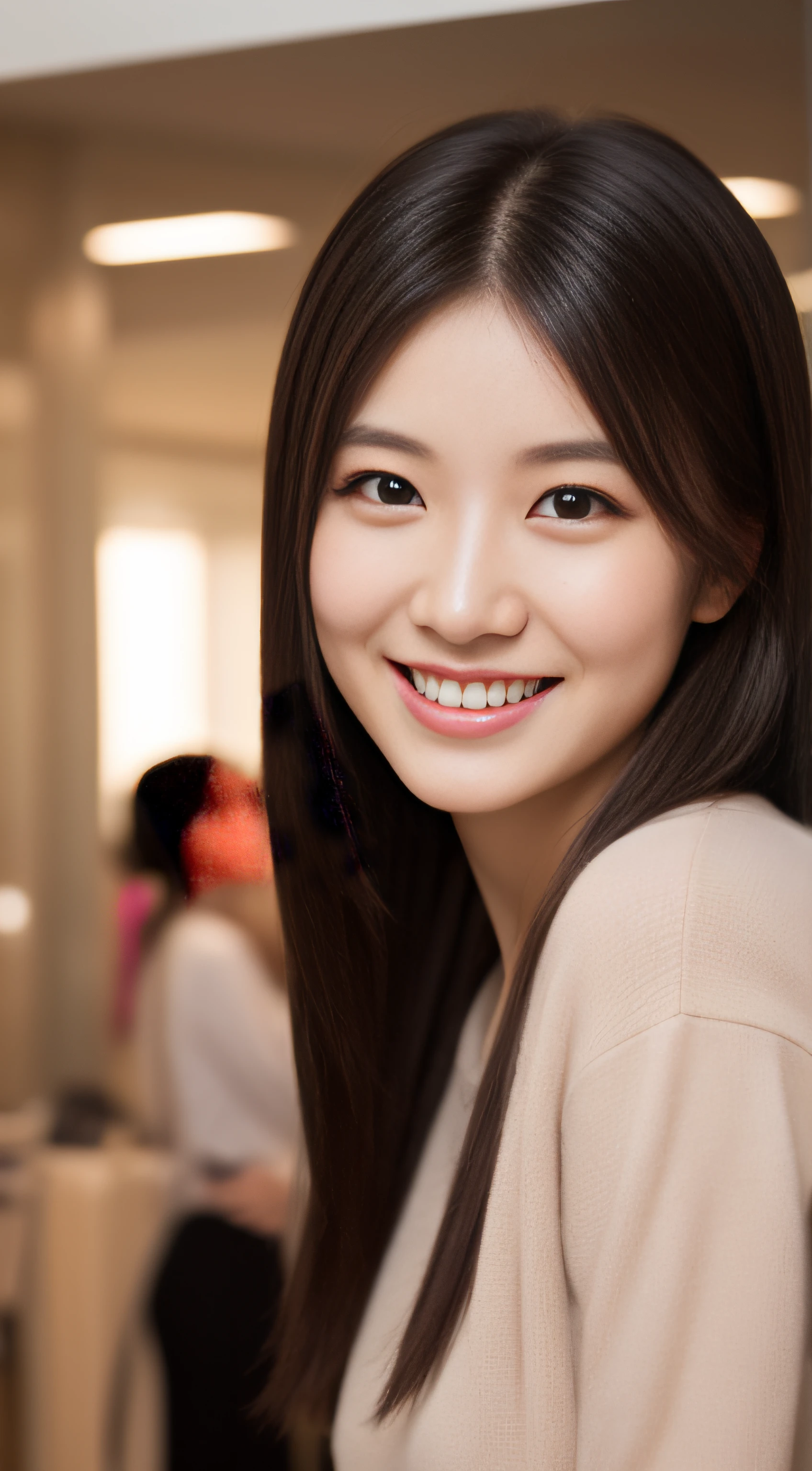 Bank employee、money、group、Casual clothing、shopping、hiquality、A hyper-realistic、healthy、Smiling expression、Slender perfect figure、Japan beauties、beautidful eyes、face perfect、Beautiful skin、Bright lighting on the face