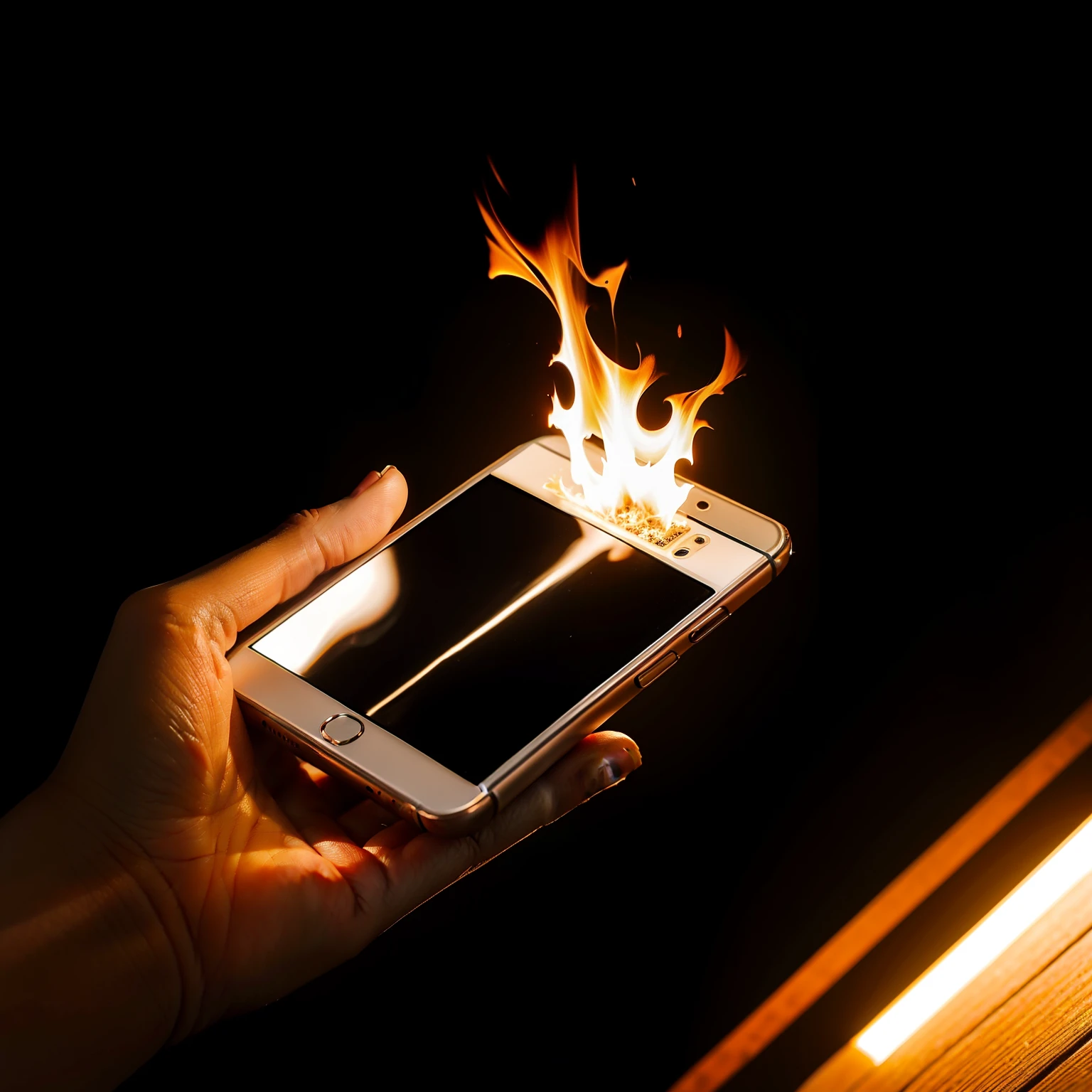 Burning smartphone、