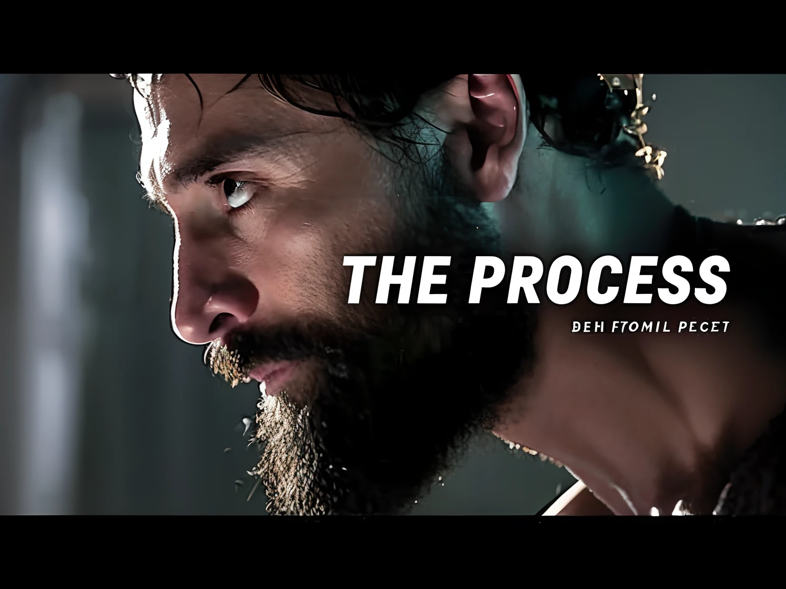 an american man with a beard and a beard in a black shirt, cinematic post process, process, film post process, clean post process, post process in photoshop, post process, the, meet the actor behind the scenes, cinematic post-processing, cinematic post - processing, [ cinematic, in screenshot from the 300 movie, instagram photo, teaser trailer footage