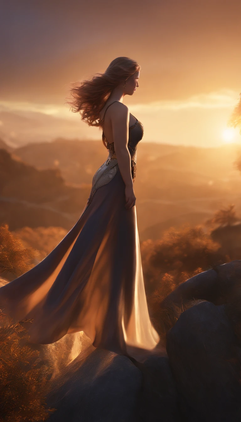 (Dynamic Angle:1.4), ((Pose all over the body:1.5), (Colorful:1.2), (Extremely detailed CG Unity 16k wallpaper:1.1), (Noise Removal Strength: 1.45), (tmasterpiece:1.37), ((offcial art)), Top quality, Sunset, sky, hilltop, steams, Game CG, Science fiction, Monster, Orc symbaroum, double bun hair, Shiny hair, multicolored hair, Pupil of the slit, without nose, (Masterpiece), (Masterpiece), Masterpiece, Best quality