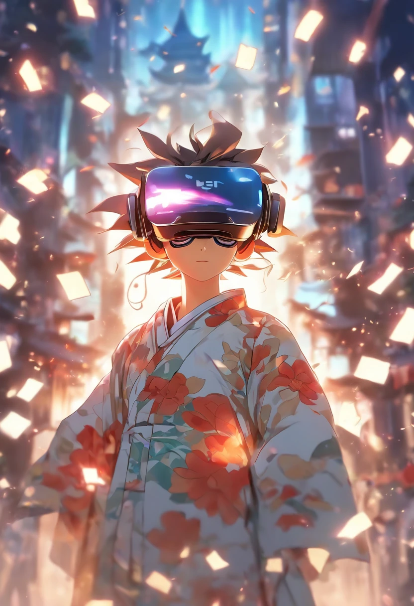 (White background:1.4),(Boy wearing virtual reality，Control drone flight，AR drawing cartoon characters，Take a picture and record it。Oriental elements)，(Chinese illustration:1.3，paper art:1.3, Quilted paper art:1.2),( reasonable design, Clear lines, High sharpness,Best quality, Very detailed, Masterpiece, movie light effect, 4K )
