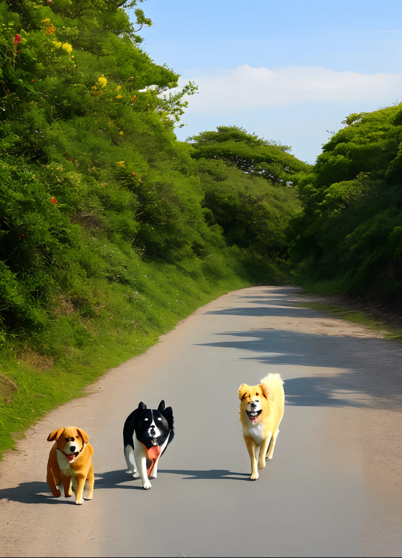 肉球🐾カワイイ犬🐶ピクセル画、Mare、take a walk、