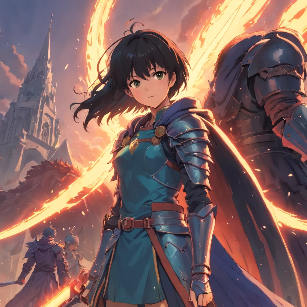 Berserk-inspired armor, Medieval outfits, Dark fantasy aesthetics, Battle-worn details, Gravures complexes, Oversized weapons, style de Kentaro Miura, Des contrastes frappants, Ombres lourdes, Detailed line work, Palette de couleurs gothiques, Style anime mature, Intense battle scenes, Environnements dystopiques, Anatomie musculaire --Niji 5