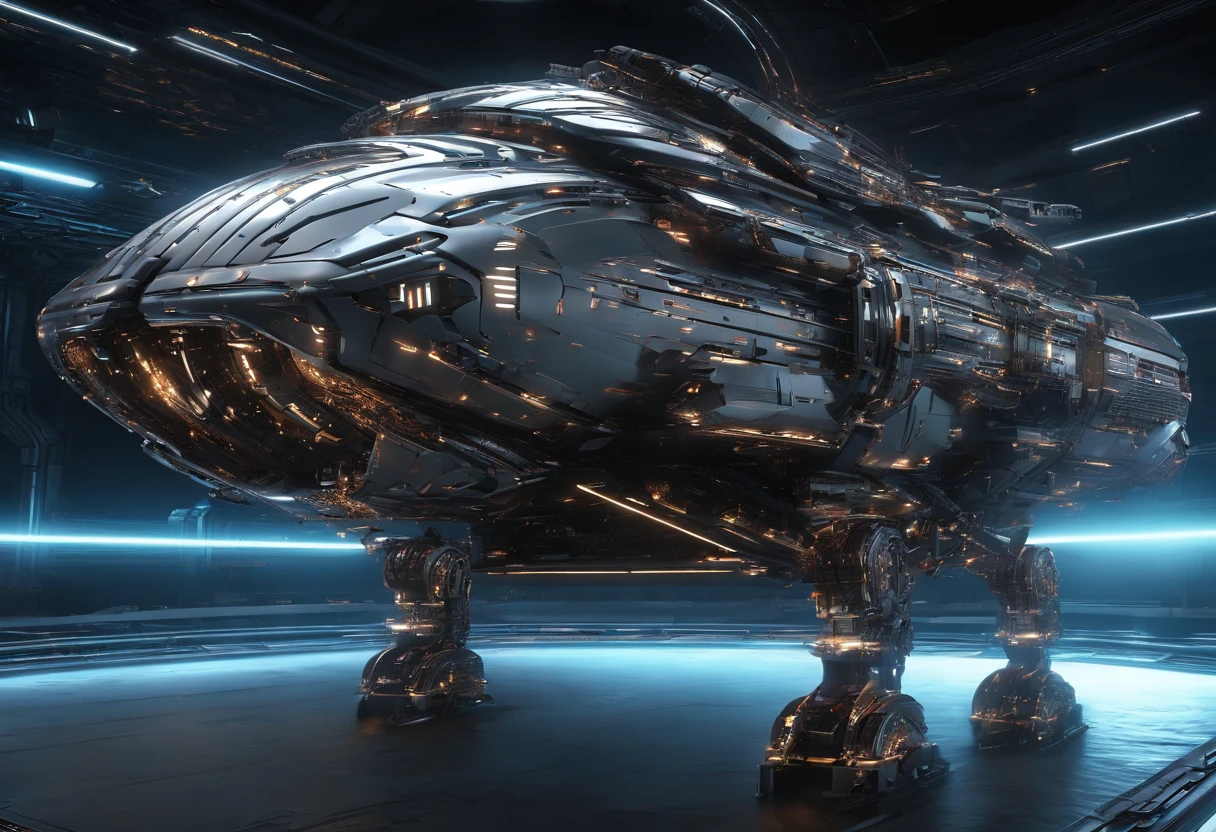 Interstellar Shuttle，future-tech，Spaceships travel through the universe，Grandiose spatial scenes，tmasterpiece，k hd，the detail