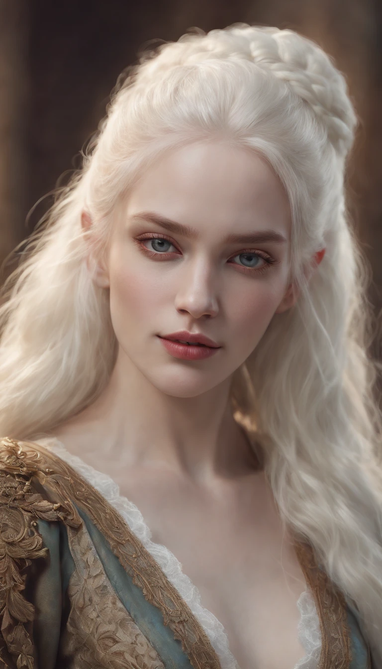 Rasil Style, Furry , Albino women, Full body portrait, Barefoot, Perfect face with soft skin and nice perfect face, concept art portrait by greg rutkowski, ArtGerm, hyperdetailed intricately detailed gothic art trending on artstation triadic colors, Fantastical, intricate detailes, Splash Screen, Complementary color scheme, Fantasy concept art, 8K resolution, gothic deviantart masterpiece, Oil Painting, heavy strokes, No bare cloth