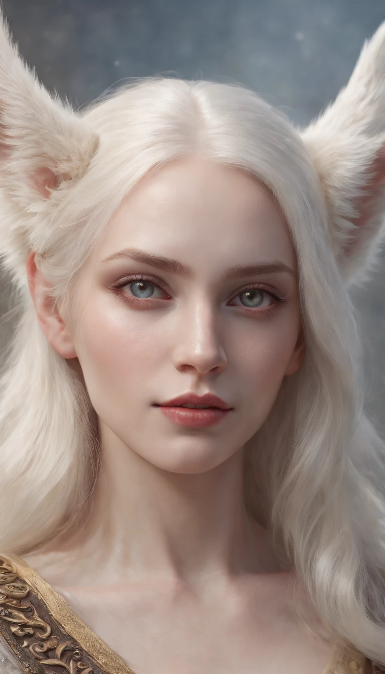 Rasil Style, Furry , Albino women, Full body portrait, Barefoot, Perfect face with soft skin and nice perfect face, concept art portrait by greg rutkowski, ArtGerm, hyperdetailed intricately detailed gothic art trending on artstation triadic colors, Fantastical, intricate detailes, Splash Screen, Complementary color scheme, Fantasy concept art, 8K resolution, gothic deviantart masterpiece, Oil Painting, heavy strokes, No bare cloth