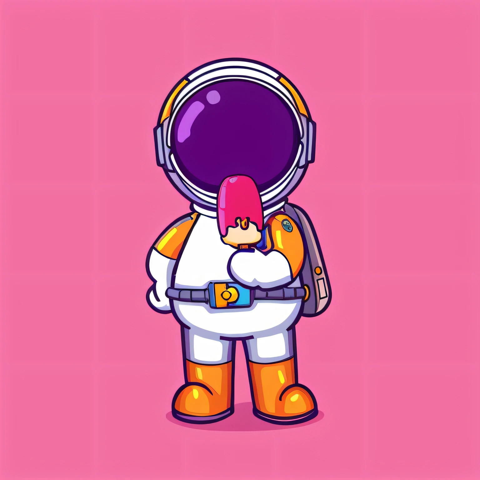astronauta dos desenhos animados com sorvete e mochila, vestindo roupa de astronauta, arte bonito do adesivo do astronauta, Retrato Armored Astronauta Menina, spaceman standing looking, usando um traje espacial e capacete, mulher astronauta, astronauta futurista, astronauta, lone astronaut, wears tiny spacesuit, usando um traje espacial, portrait anime space cadet girl, astronaut standing looking, um astronauta, em traje espacial, comendo uma casquinha de sorvete