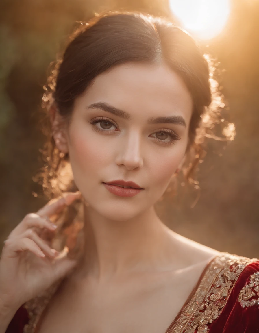 NurLens,photography,1girl,beautiful girl,cowboy shot,(dynamic dancing posture:1.4),Colorful Medium Format Film,Prime Portrait Lens,sunset,Golden Hour,Documentary Portraiture,Elegance,Serenity,Captivating,Classic,Empowerment,Grace,Contemplation,Elegant,Classical Beauty,Timelessness,(WORLD PRESS PHOTO),(Mario Testino),and the girl in the twilight is like a character who has stepped out of an old movie screen,The sunshine casts soft shadows on her profile,framing a mysterious visage,This sunshine effect adds a retro vibe to the picture,natural skin texture,24mm,4k textures,soft cinematic light,adobe lightroom,photolab,hdr,intricate,elegant,highly detailed,sharp focus,((((cinematic look)))),soothing tones,insane details,intricate details,hyperdetailed,soft cinematic light,exposure blend,hdr,lotus,