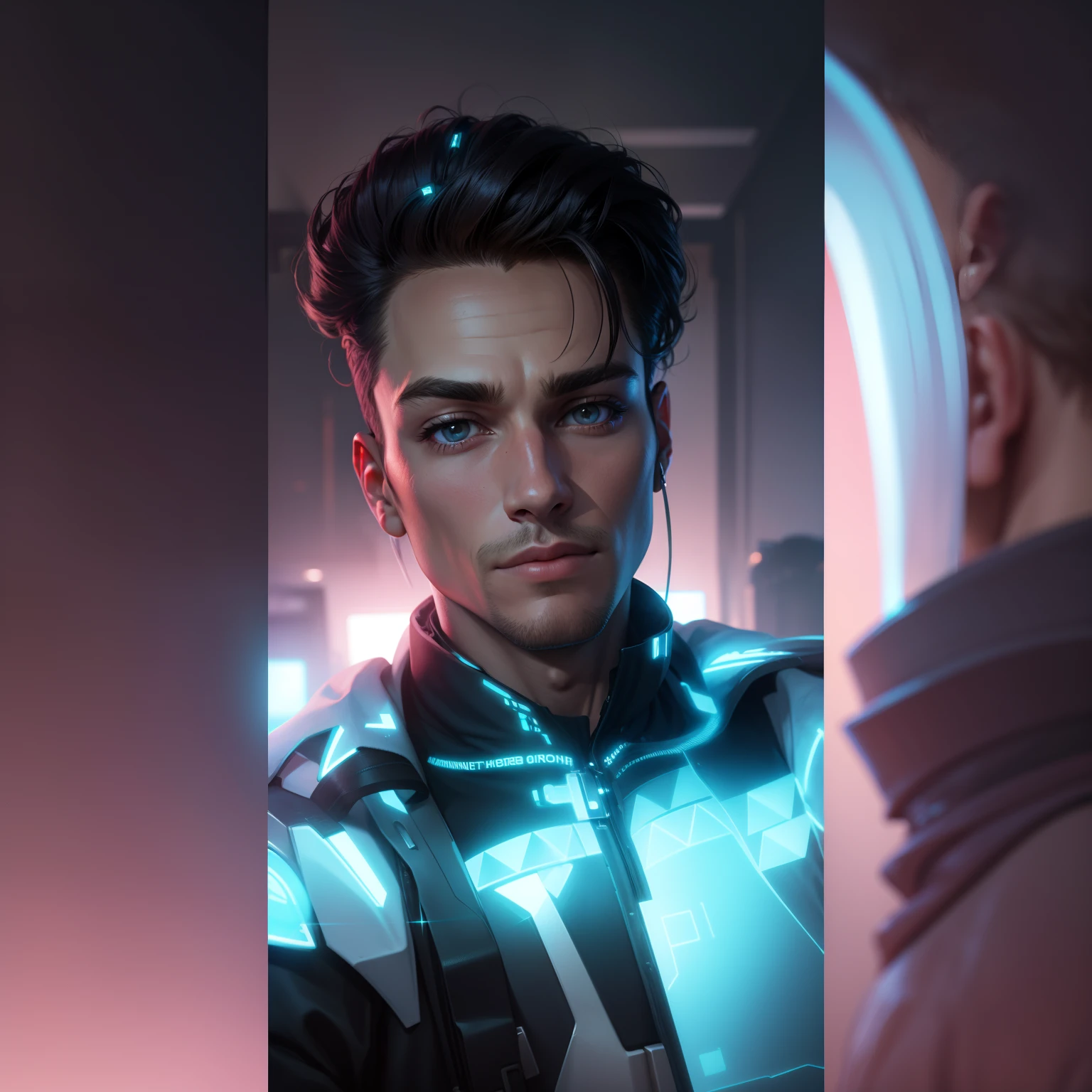 Change background cyber punk handsome boy, realistic face, 8k ultra realistic world handsome boy,