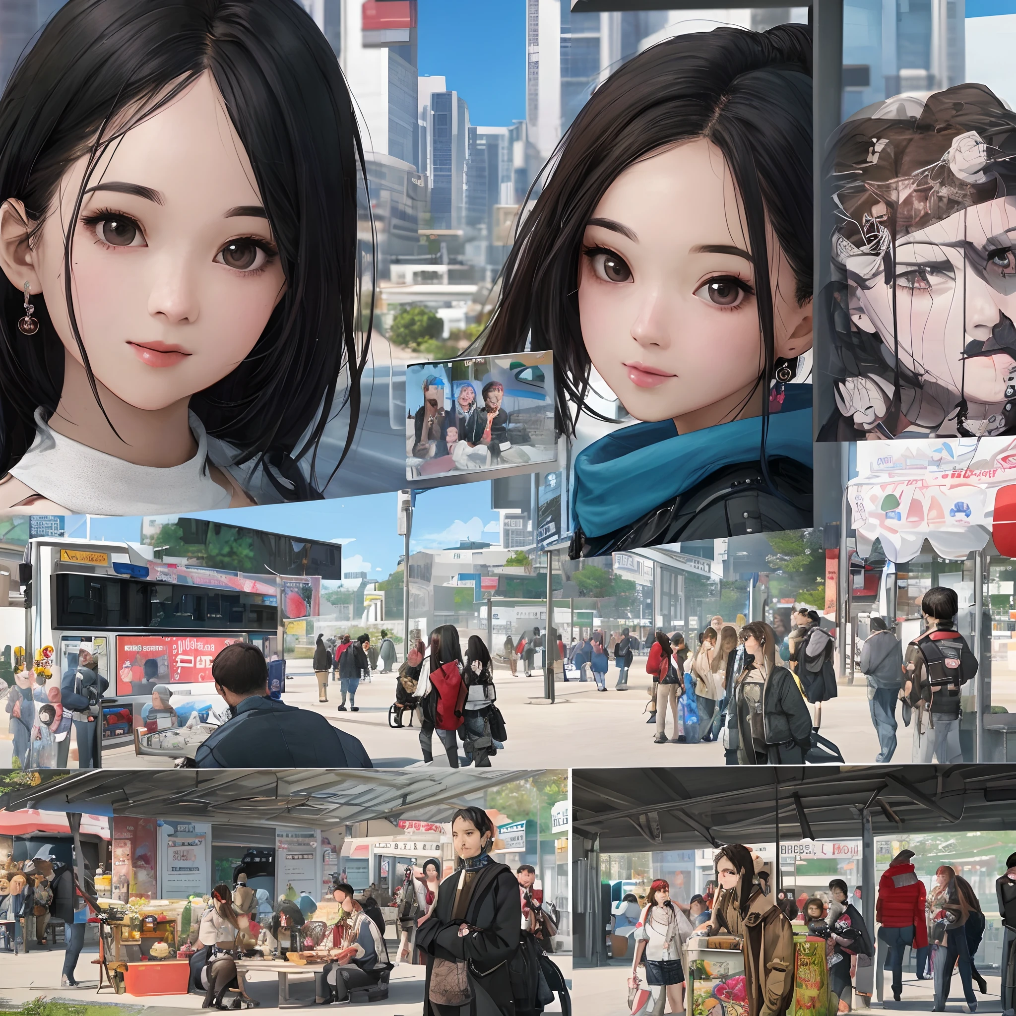 It creates an image of a society of people disrespecting others being selfish, high quality images, Ultra realistic details.