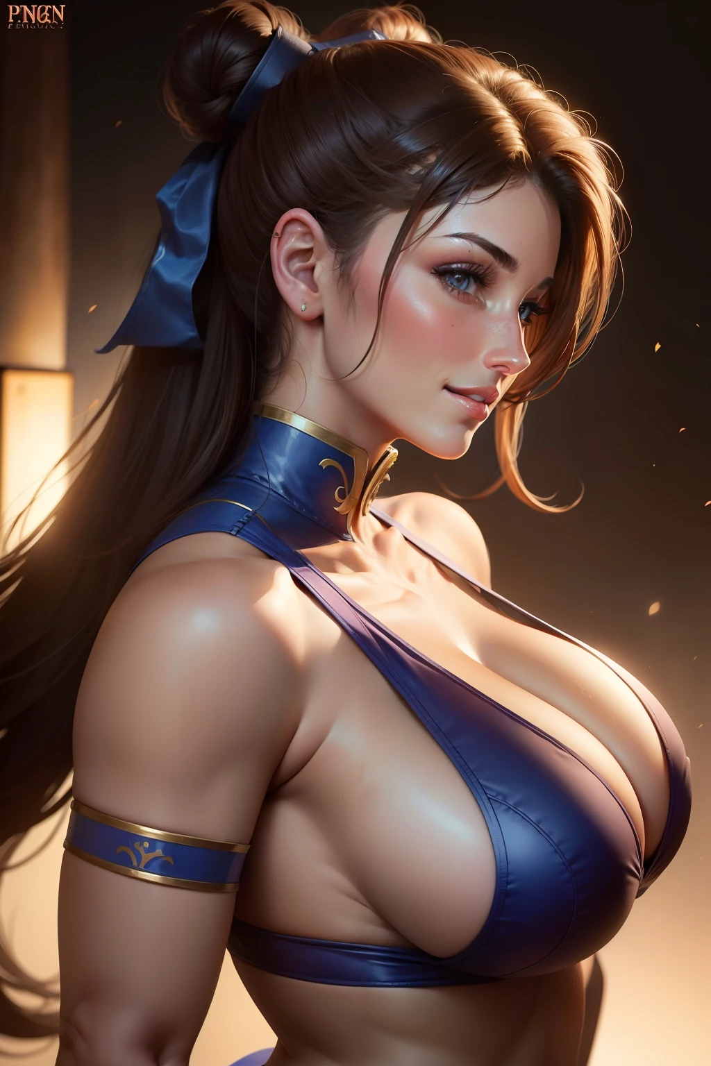 lucy pinder, portrait, profile, smiling, sexy, looking, chun-li