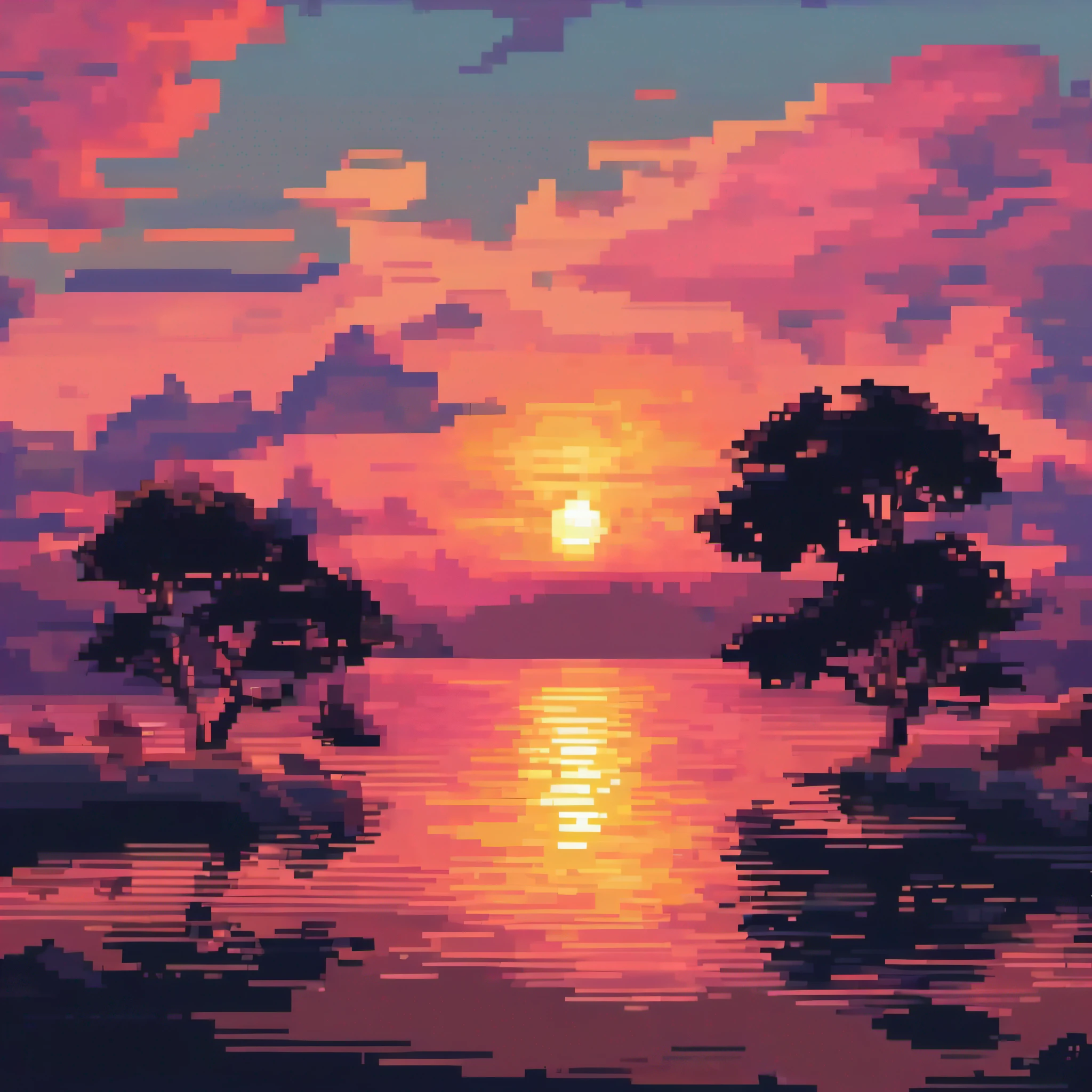 calm and serene sunset