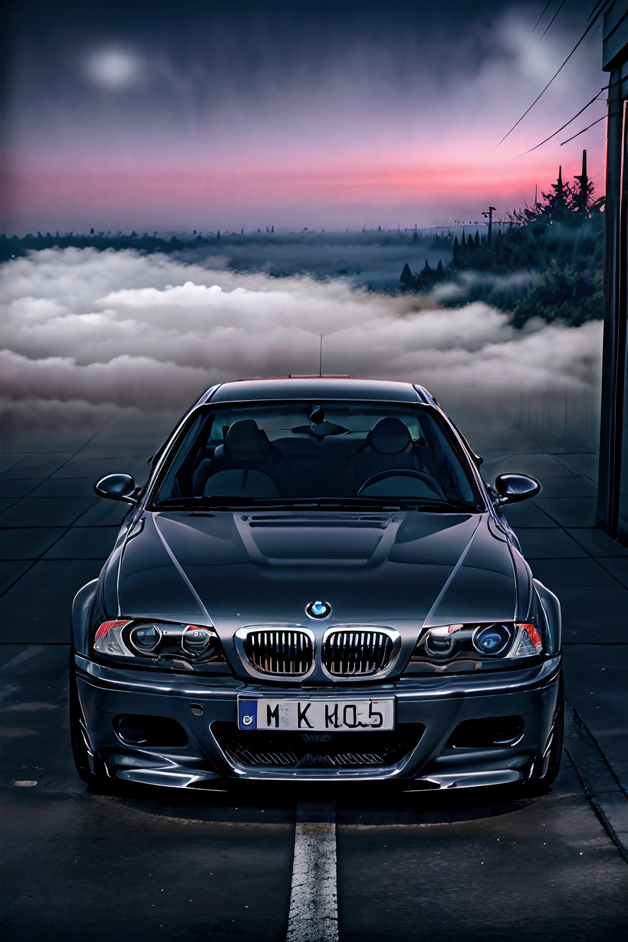 arafed view of a blue bmw car driving on a road, edited, composite, bmw, f / 1 1. 0, a wide full shot, front profile shot, “2019 bmw m5 wagon, photo mid shot, front shot, portrait shot, f / 3 2, 3840 x 2160 ,arafed image of a sports car driving on a city street, outrun art style, art deco outrun anime aesthestic, outrun style and colours, masterpiece epic retrowave art, retrowave epic art, epic retrowave art, outrun color palette, outrun style, 80s outrun, retrowave art, synthwave art style,(BMW_E46),bmw, e46,M3,masterpiece, best quality,High Detail, Sharp focus, ((photorealism)), realistic, best quality, 8k, award winning, dramatic lighting, epic, cinematic, masterpiece, depth of field, volumetric lights, (ambient fog:1.3), dutch angle, rim light, wide angle lens, steam,