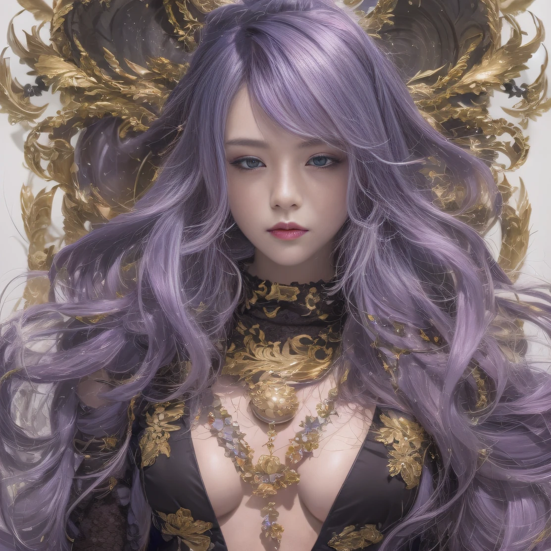 Agate glass texture 32K(tmasterpiece,k hd,hyper HD,32K)Long flowing bright purple hair,Autumn Pond,zydink, a color, Asian people (Kizi), (Red scarf), Combat posture, looking at the ground, long whitr hair, Floating bright purple, Fire cloud pattern gold tiara, Chinese long-sleeved gold silk garment, (abstract ink splash:1.2), white backgrounid,Lotus protector(realisticlying:1.4),Bright purple hair,Smoke on the road,The background is pure, A high resolution, the detail, RAW photogr, Sharp Re, Nikon D850 Film Stock Photo by Jefferies Lee 4 Kodak Portra 400 Camera F1.6 shots, Rich colors, ultra-realistic vivid textures, Dramatic lighting, Unreal Engine Art Station Trend, cinestir 800,Long flowing bright purple hair