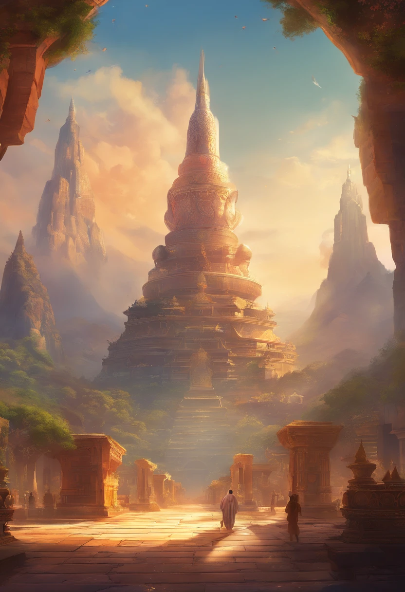 (The upper body of a giant tall Buddha statue in the distance:1.5,),(race
Bopunk city background:1.2),(真实感:1.4),(best qualtiy:1.0),(Super high ratings:1.0),8K, RAW photos,(tmasterpiece:0.2),ultra - detailed,(Pilgrims on the road:0.8)