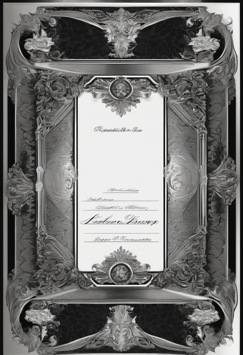 Certificate　vector　black-and-white
