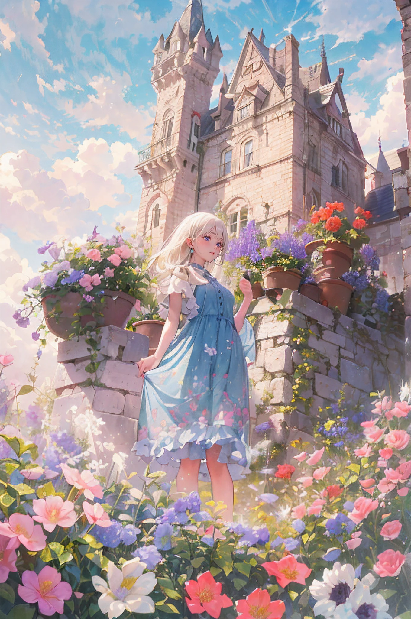 With a single flower