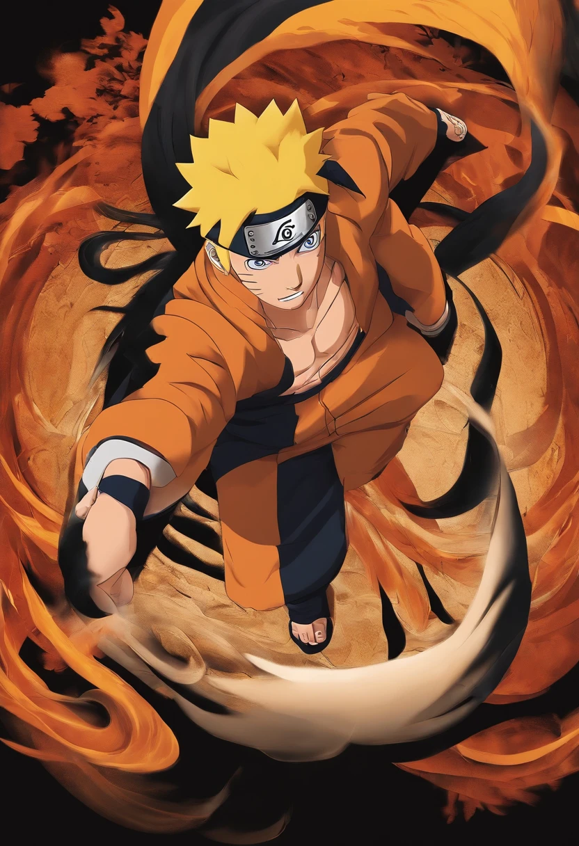 "Create breathtaking movie posters inspired by Masashi Kishimoto's Naruto, Showing off the legendary Naruto Uzumaki in glory."、fullnude、Raised sexy