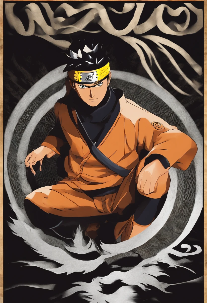 "Create breathtaking movie posters inspired by Masashi Kishimoto's Naruto, Showing off the legendary Naruto Uzumaki in glory."、fullnude、Raised sexy