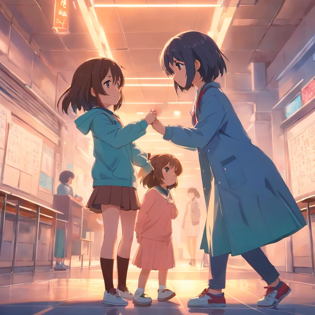 A 3-year-old female doll,An 18-year-old female high school student,There are also many girls together