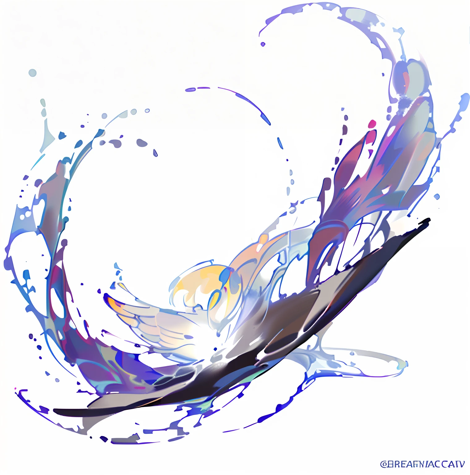 camelliamix,There is liquid flowing out in the middle,Purple flames were bubbling in the back
