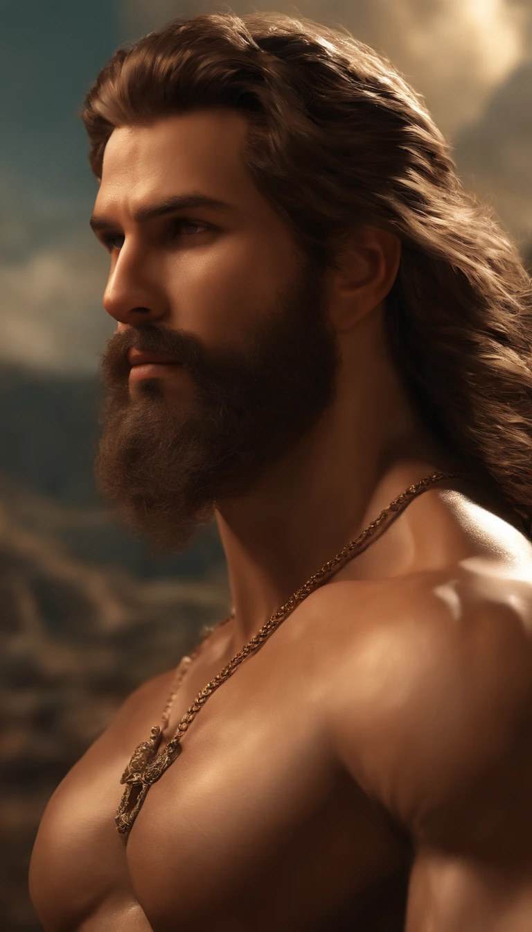 (Professional 3D rendering:1.3) de (Realistic:1.3) foto de arte mais bonita do mundo，soft features, brilliant male heroes, ((Epic hero fantasy rough man muscular greek mythology, olhar molhado irritado, cabelos longos, Short beard and fierce expression in dynamic pose, fantastic location, majestoso ambiente desordenado)), corpo inteiro 8k unidade render, action shot, poros da pele, very dark lighting, sombreamento pesado, circunstanciado, rosto detalhado, (Vibrando, fotografia realista, Realistic, Dramatic, Escuro, foco nítido, 8k), (Roupas de couro velhas danificadas pelo mau tempo:1.4), ((((Use peles)))), (intrincado:1.4), decadente, (altamente detalhado:1.4), Pintura digital, rendering by octane, art stations, conceito-arte, liso, foco nítido, illustration, germe da arte, (Loish:0.23), Wlop Ilya Kuvshinov, e greg rutkowski e alphonse mucha gracias, (global ilumination, studiolight, light volumetric), chuva forte, floating particles, patife, fantasia, Nosso, Corpo inteiroesbiano, ((Fundo escuro e antigo da cidade:1.3)),CGSesociedade, art stations