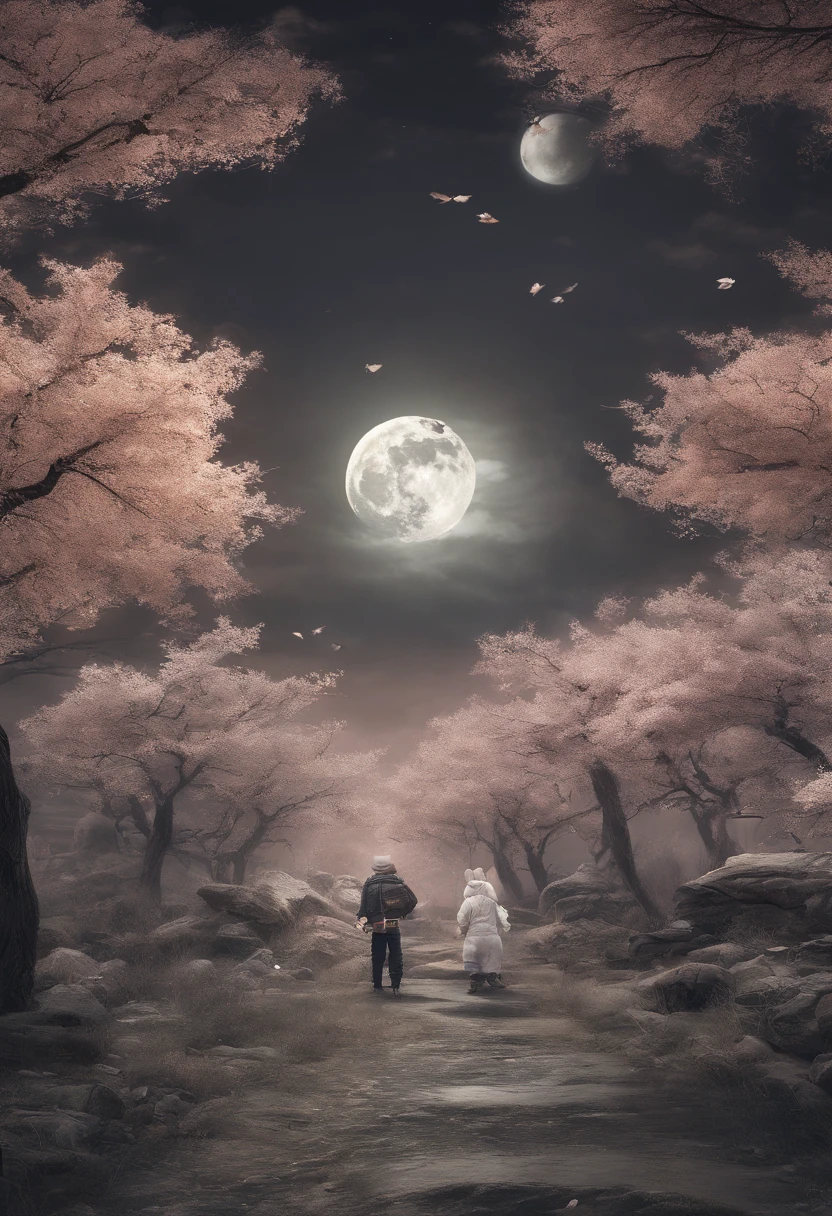 edgBunny，Full moon moon，mid-autumn festival，high-class