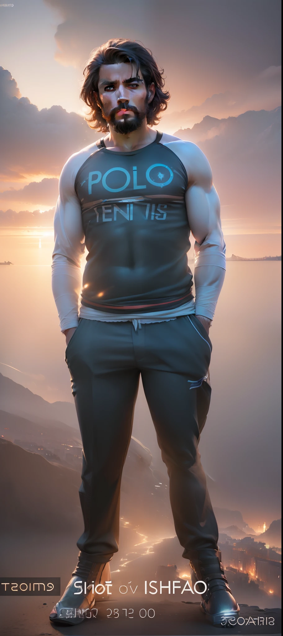 (Professional 3D rendering:1.3) de (Realistic:1.3) foto de arte mais bonita do mundo，soft features, brilliant male heroes, ((Epic hero fantasy rough man muscular greek mythology, olhar molhado irritado, cabelos longos, Short beard and fierce expression in dynamic pose, fantastic location, majestoso ambiente desordenado)), corpo inteiro 8k unidade render, action shot, poros da pele, very dark lighting, sombreamento pesado, circunstanciado, rosto detalhado, (Vibrando, fotografia realista, Realistic, Dramatic, Escuro, foco nítido, 8k), (Roupas de couro velhas danificadas pelo mau tempo:1.4), ((((Use peles)))), (intrincado:1.4), decadente, (altamente detalhado:1.4), Pintura digital, rendering by octane, art stations, conceito-arte, liso, foco nítido, illustration, germe da arte, (Loish:0.23), Wlop Ilya Kuvshinov, e greg rutkowski e alphonse mucha gracias, (global ilumination, studiolight, light volumetric), chuva forte, floating particles, patife, fantasia, Nosso, Corpo inteiroesbiano, ((Fundo escuro e antigo da cidade:1.3)),CGSesociedade, art stations