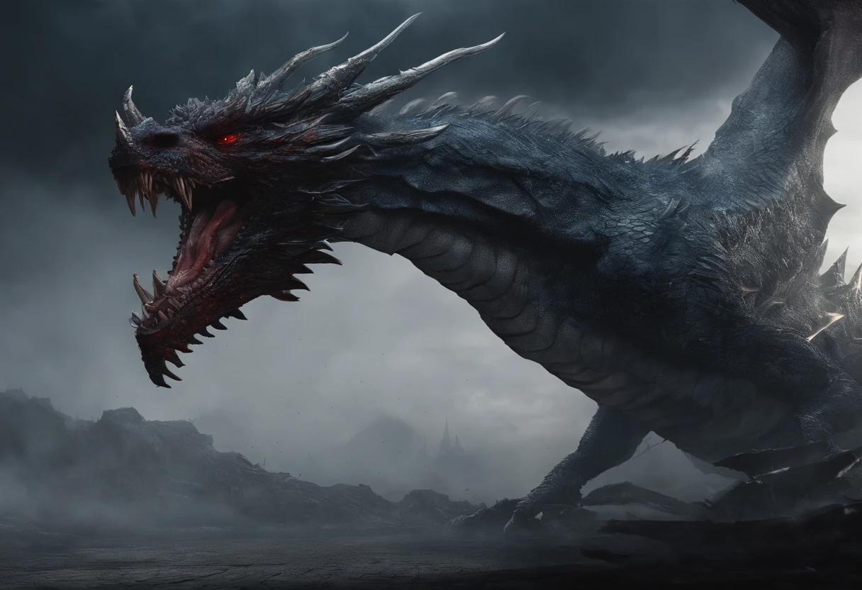 Beautiful monsters in the colorful fog 