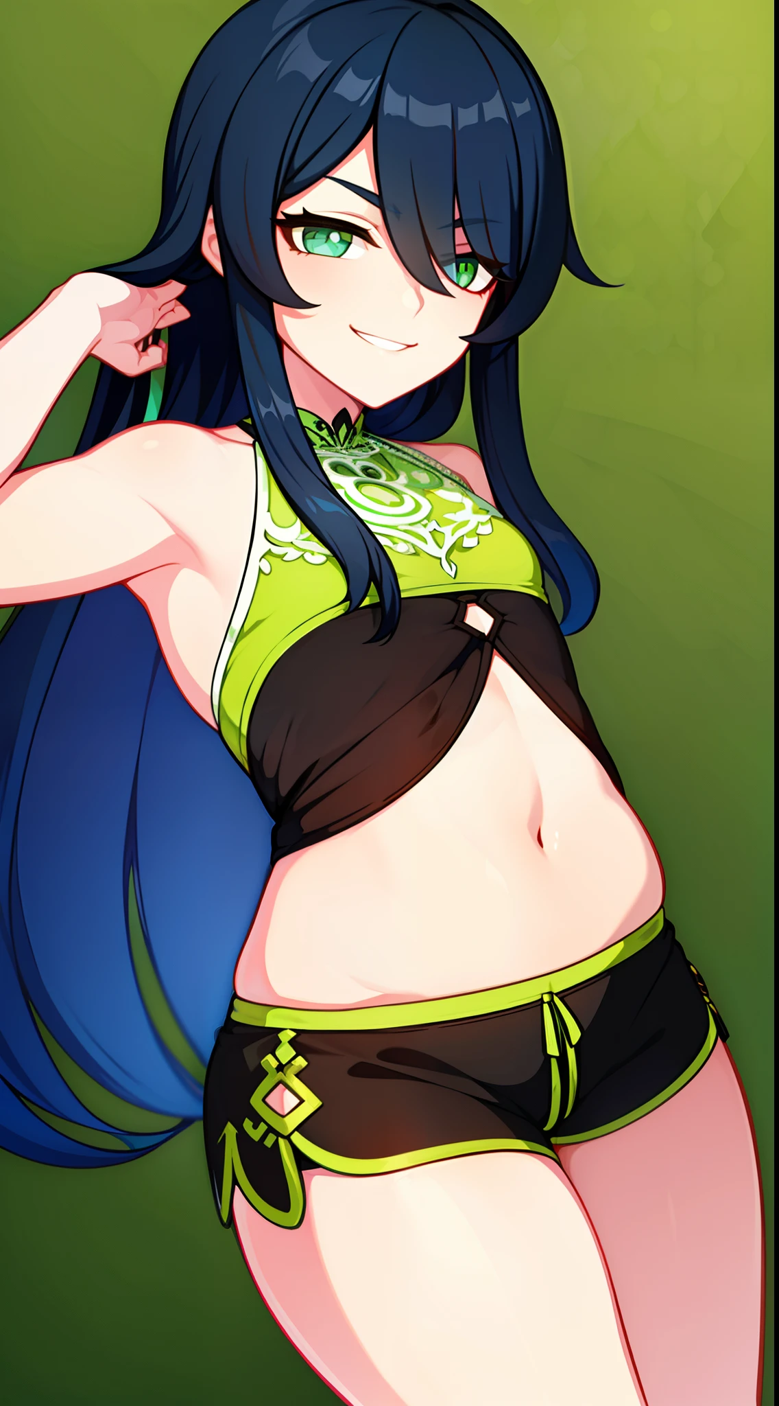 (young girl ,short stature,gyaru)) ,flat chest,black hair,long hair,nsfw,,((loincloth,matsuri)),, ,many boys surround,penis,,shy, sexual ecstasy, blush,leg up,leg spread