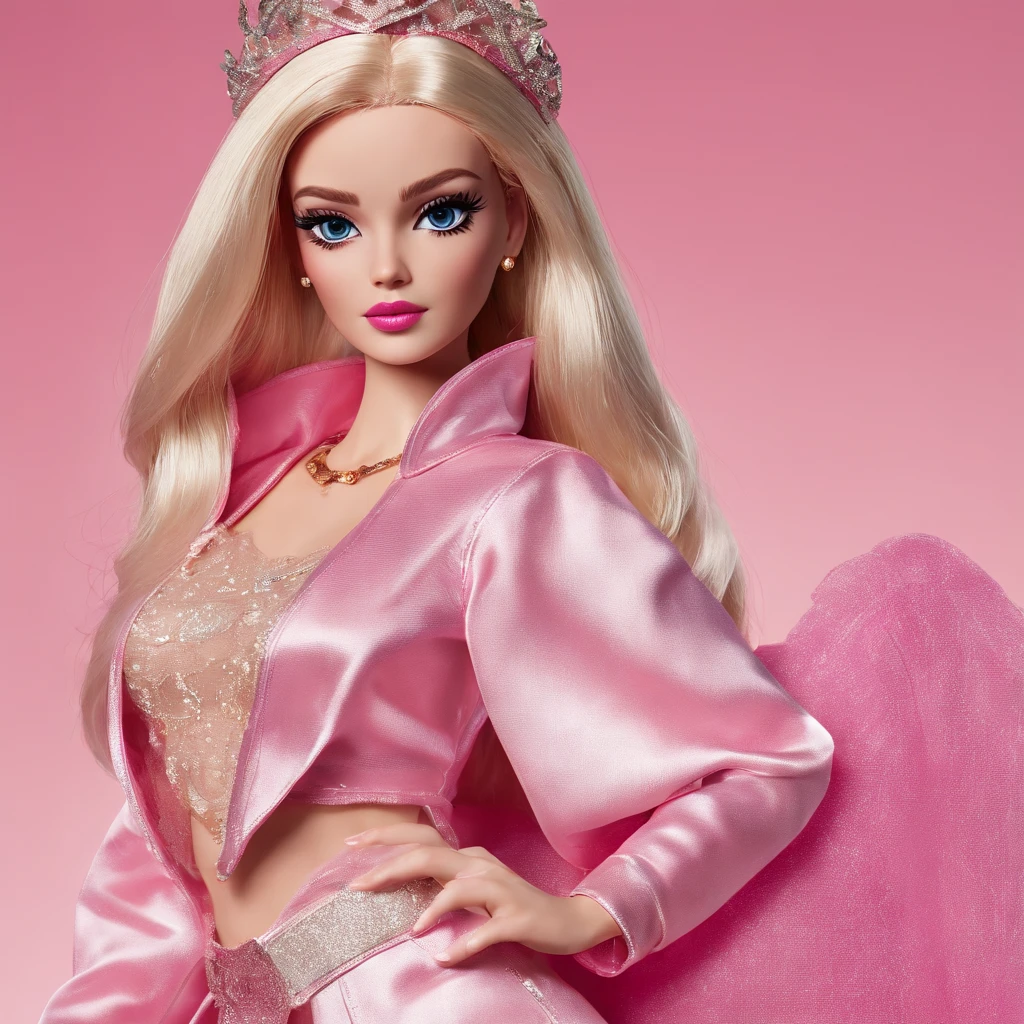 Create a jaw-dropping 3D masterpiece featuring the iconic BARBIE, highlighting intricat and vivid colors.